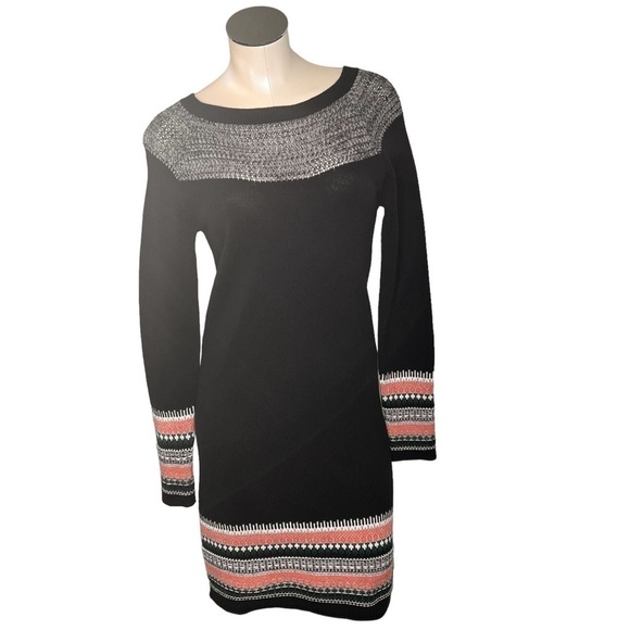 ATHLETA Nordic Fair Isle Knit Sweater Dress Cashmere Blend Size S - Picture 2 of 16